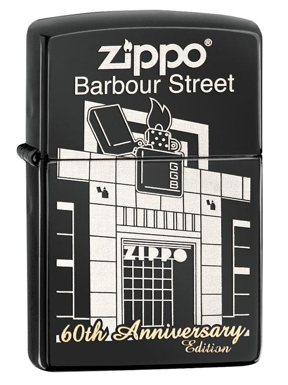 Zippo Lighter: Barbour Street 60th Anniversary - Ebony 28790 Zippo Lighter: Barbour Street 60th Anniversary - Ebony 28790