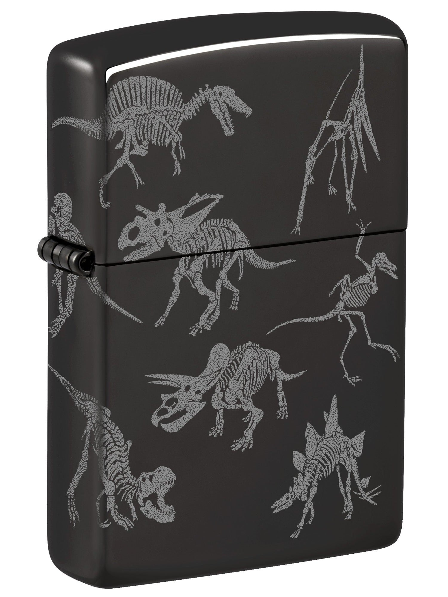 Zippo Lighter: Dinosaur Skeletons, Photo 360 - High Polish