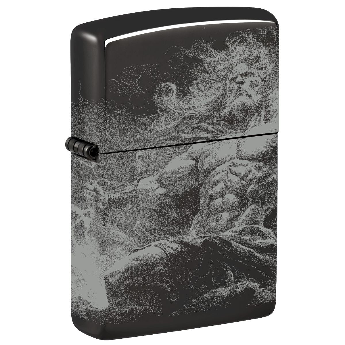 Zippo Lighter: Zeus Design - High Polish Black 46364 – Lucas Lighters
