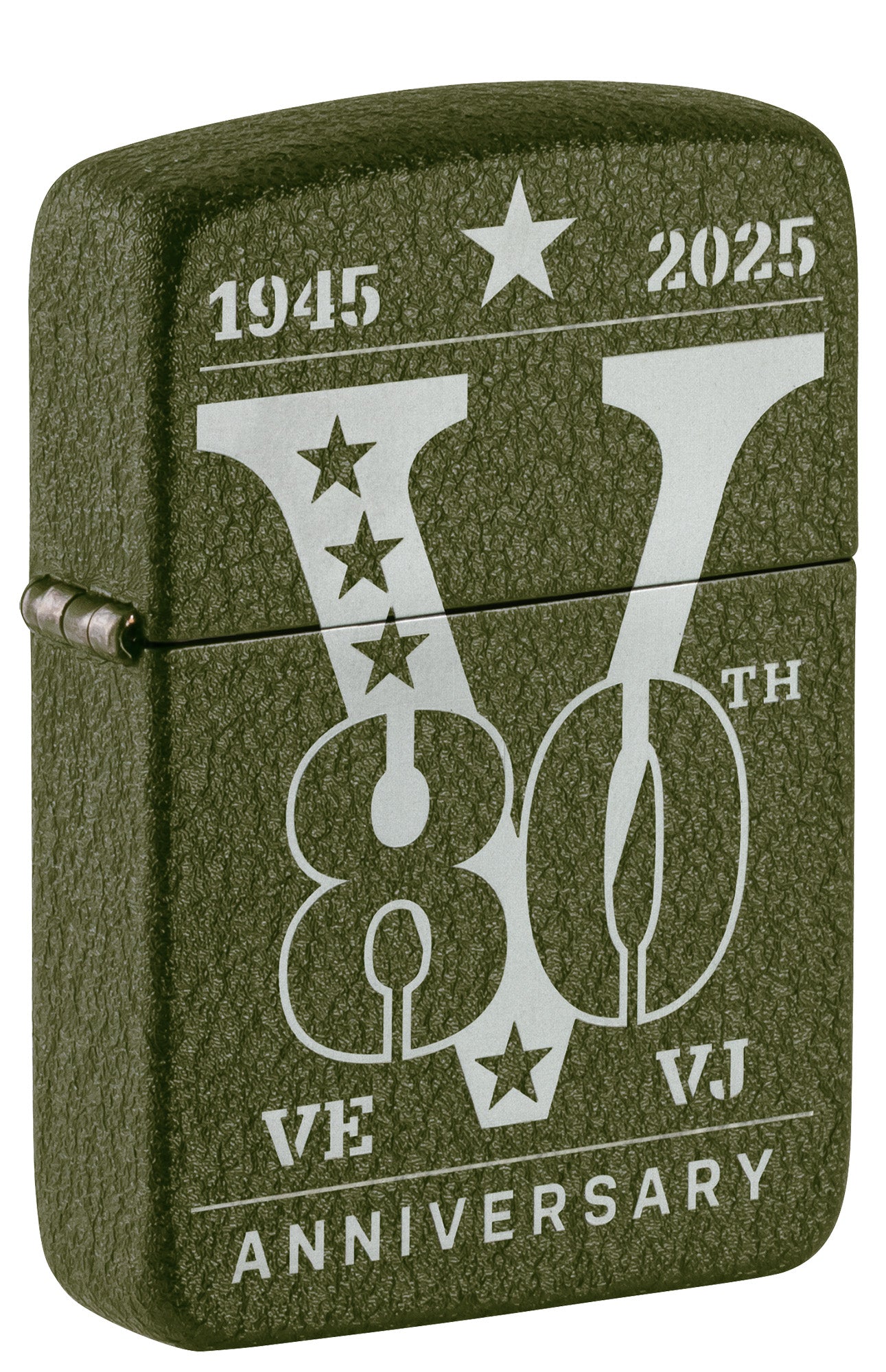 Zippo Lighter: VE/VJ 80th Anniversary - Green Crackle 46949