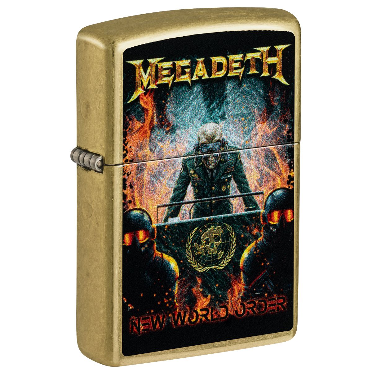 Zippo Lighter: Megadeth, New World Order - Street Brass 47236