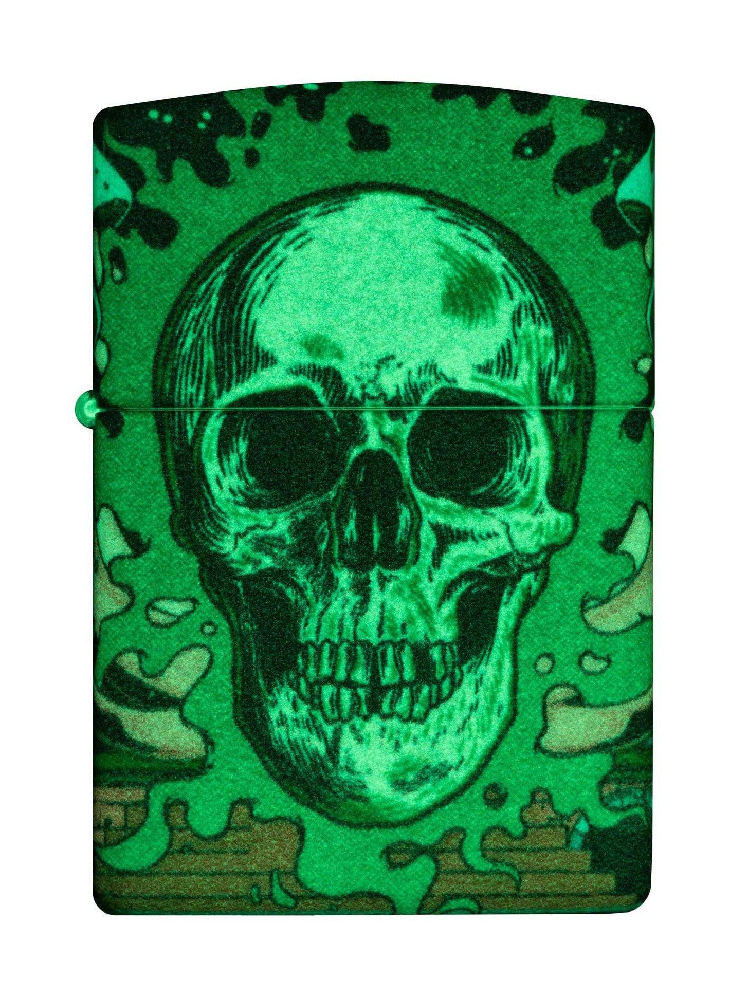 Zippo Lighter: Skull with Mushrooms, Glow in the Dark - 540 Color 48640