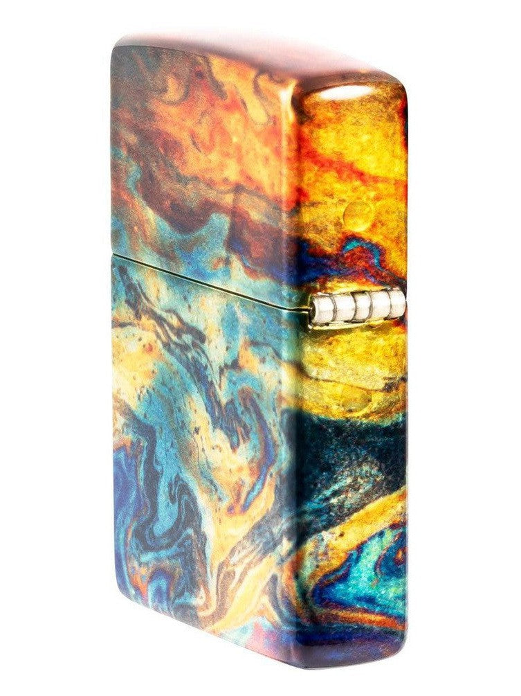 Zippo Lighter: Colorful Design, 540 Fusion - 540 Tumbled Brass 48778