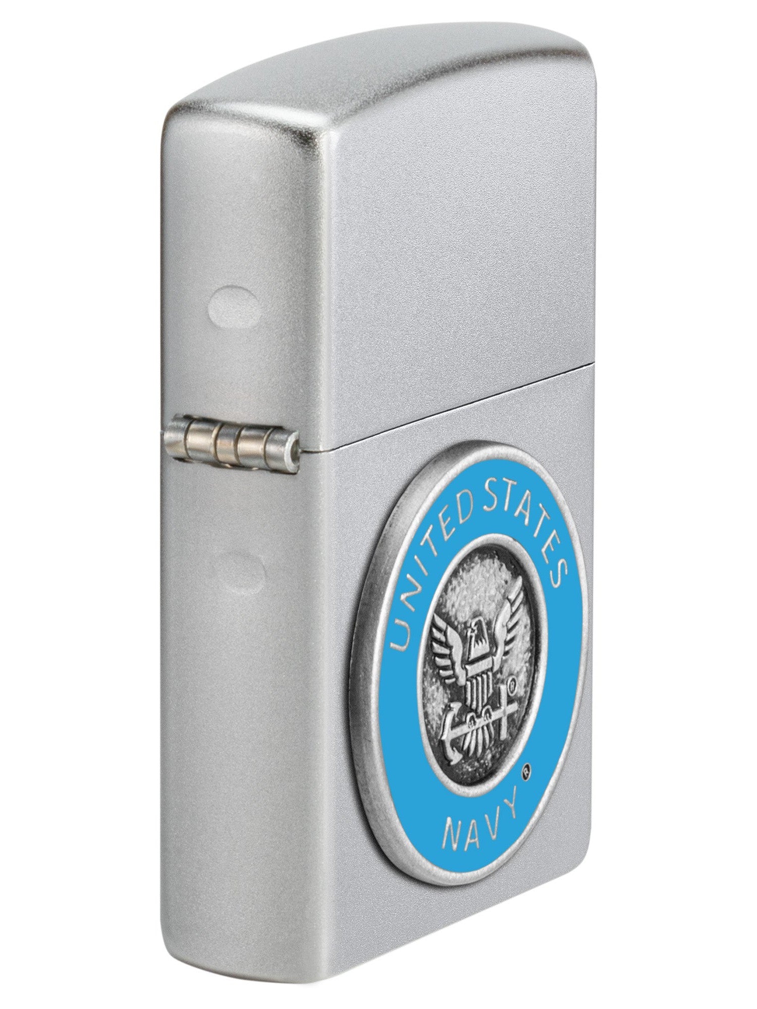 Zippo Lighter: United States Navy Emblem - Satin Chrome 48975