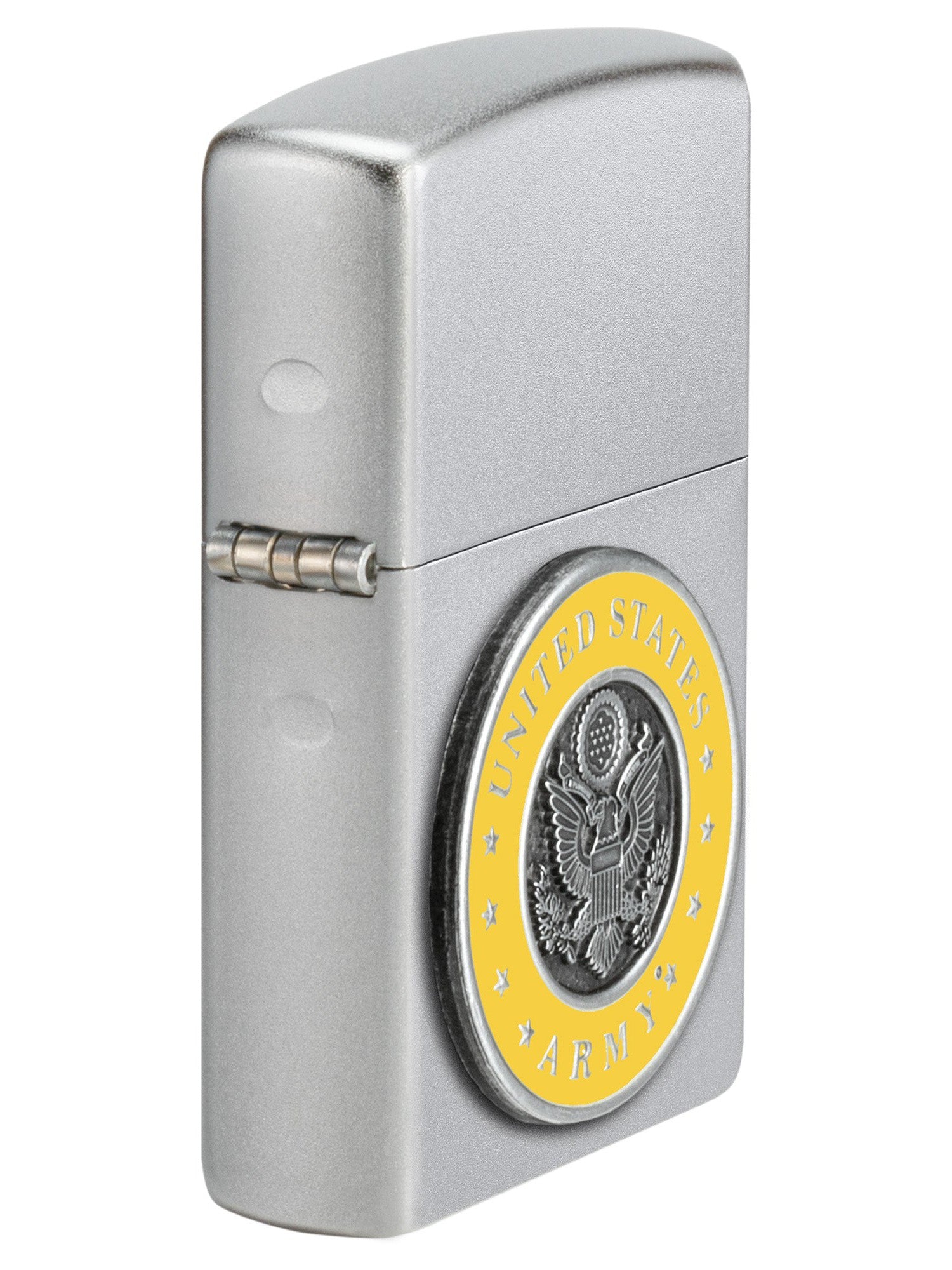 Zippo Lighter: United States Army Emblem - Satin Chrome 48977