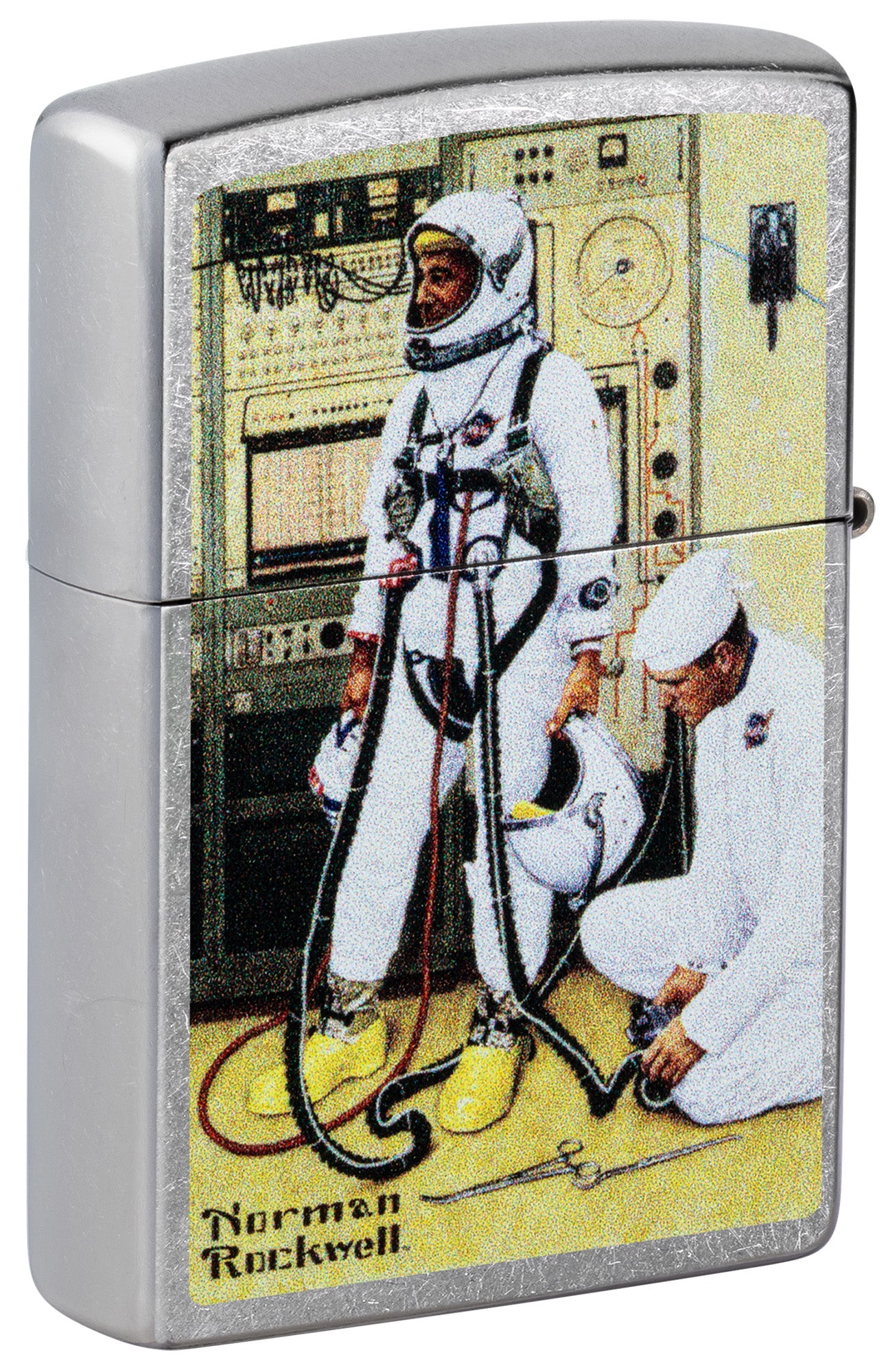 Zippo Lighter: Grissom and Young by Norman Rockwell - Street Chrome 48988