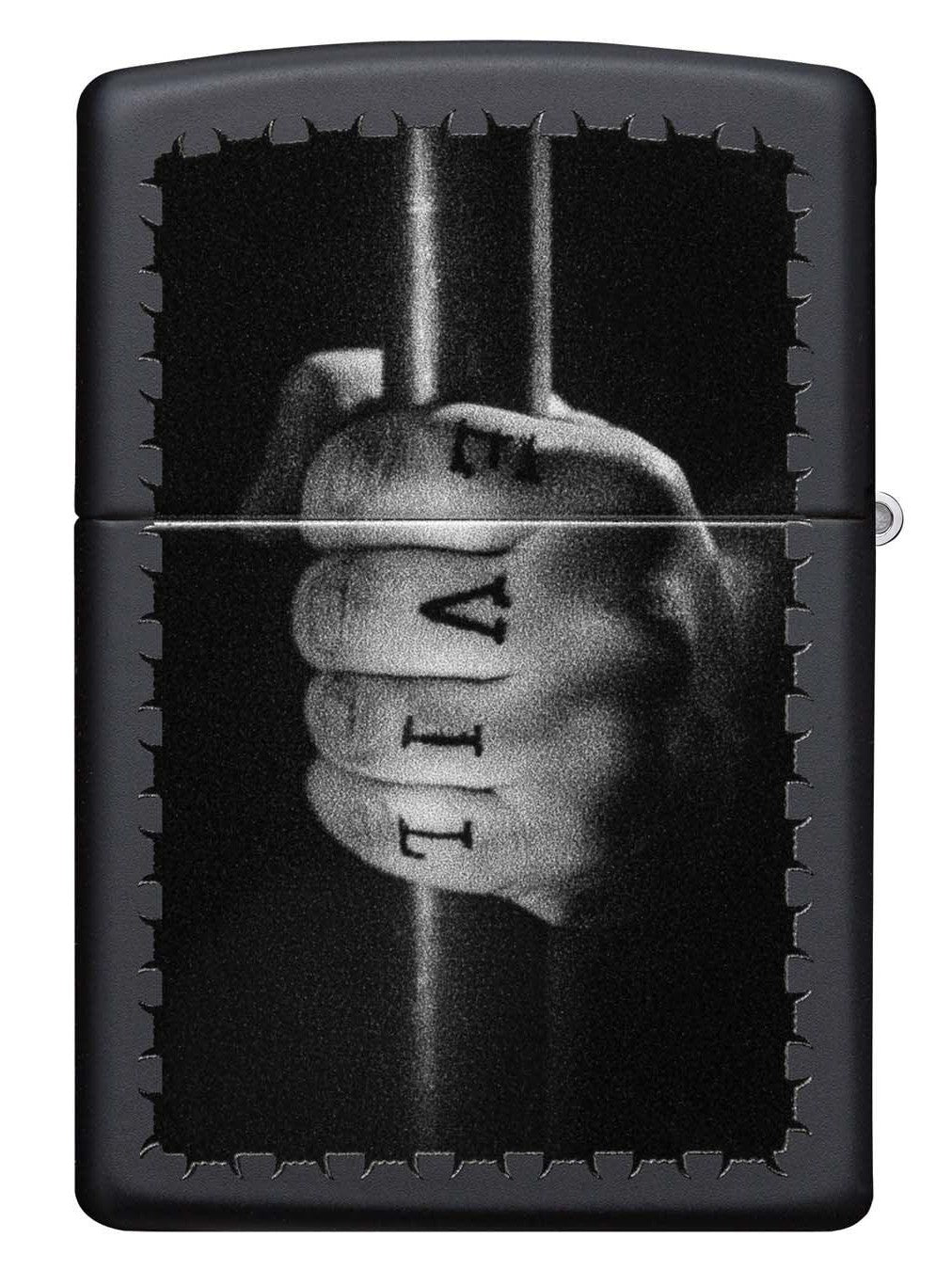 Zippo Lighter: Jail Tattoo - Black Matte 49905