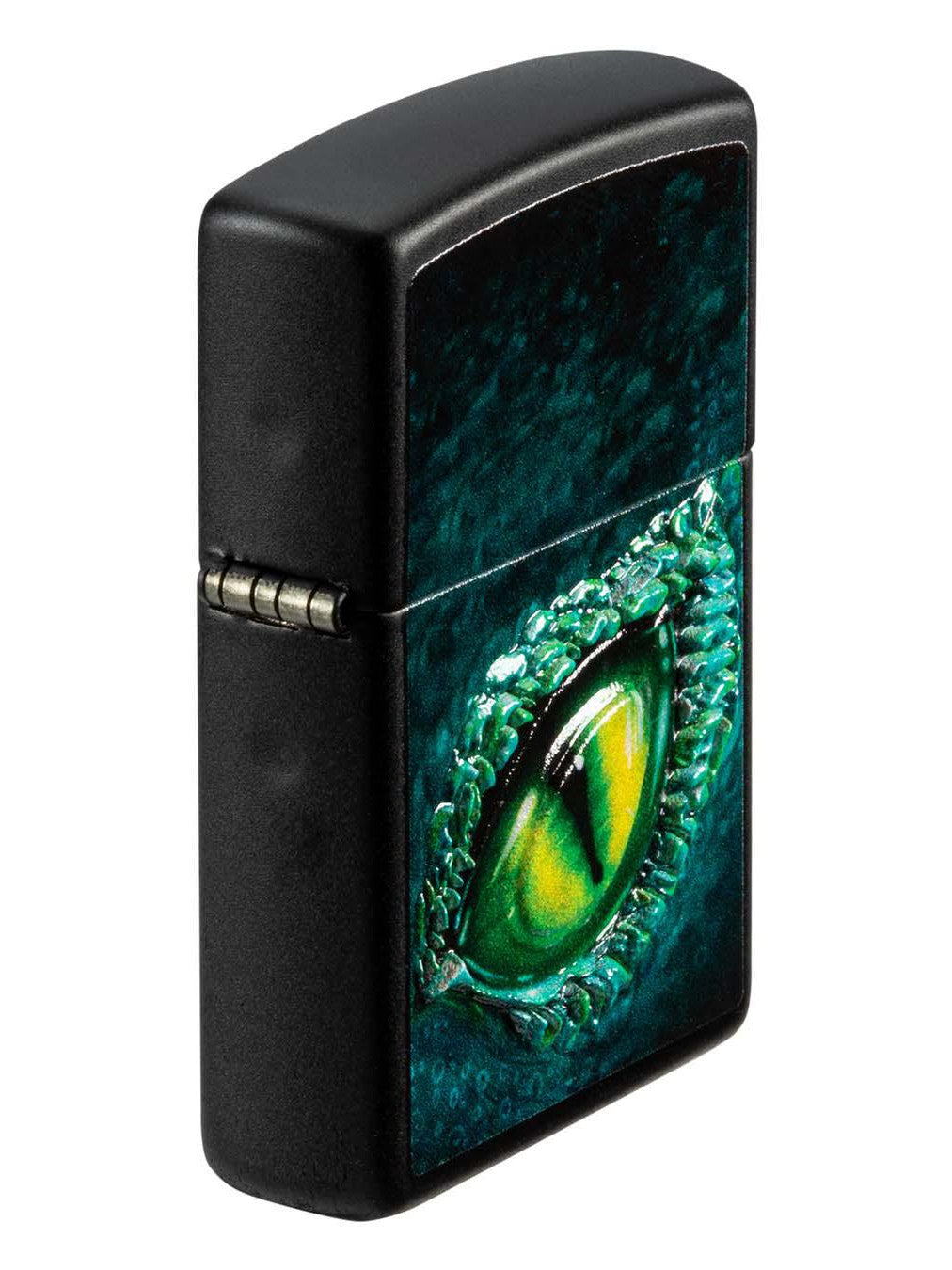 Zippo Lighter: Dragon Eye, Texture - Black Matte 49923