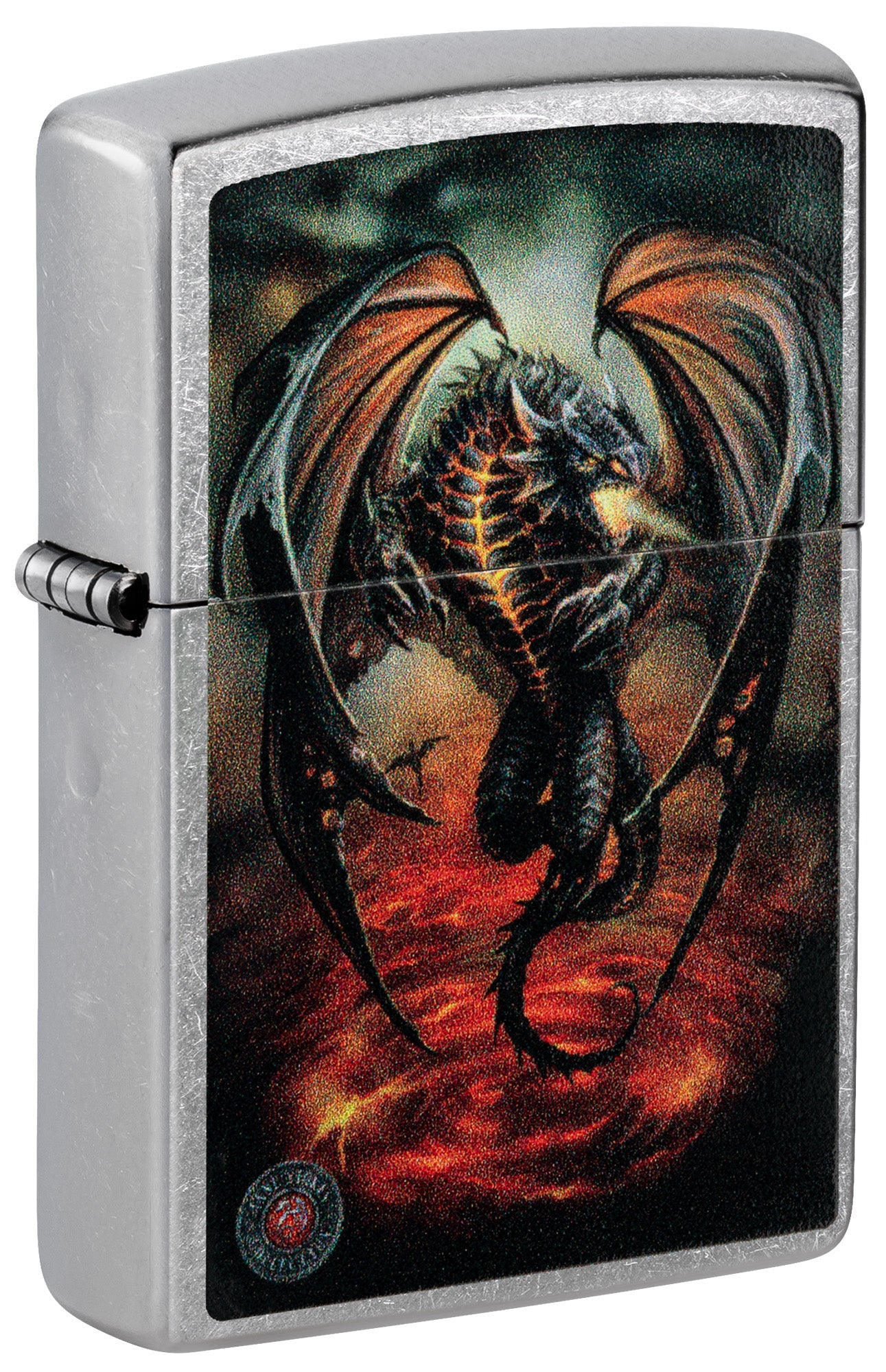 Zippo Lighter: Anne Stokes Dragon - Street Chrome 81494