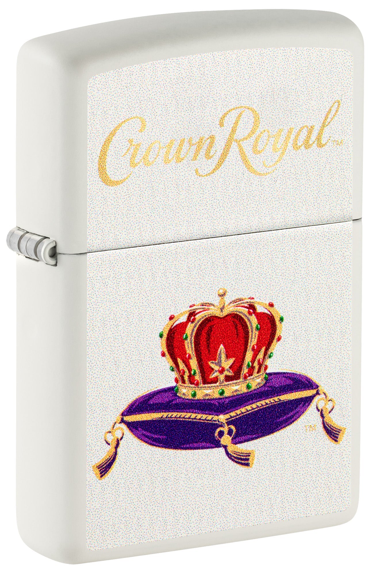 Zippo Lighter: Crown Royal Logo - White Matte 81508