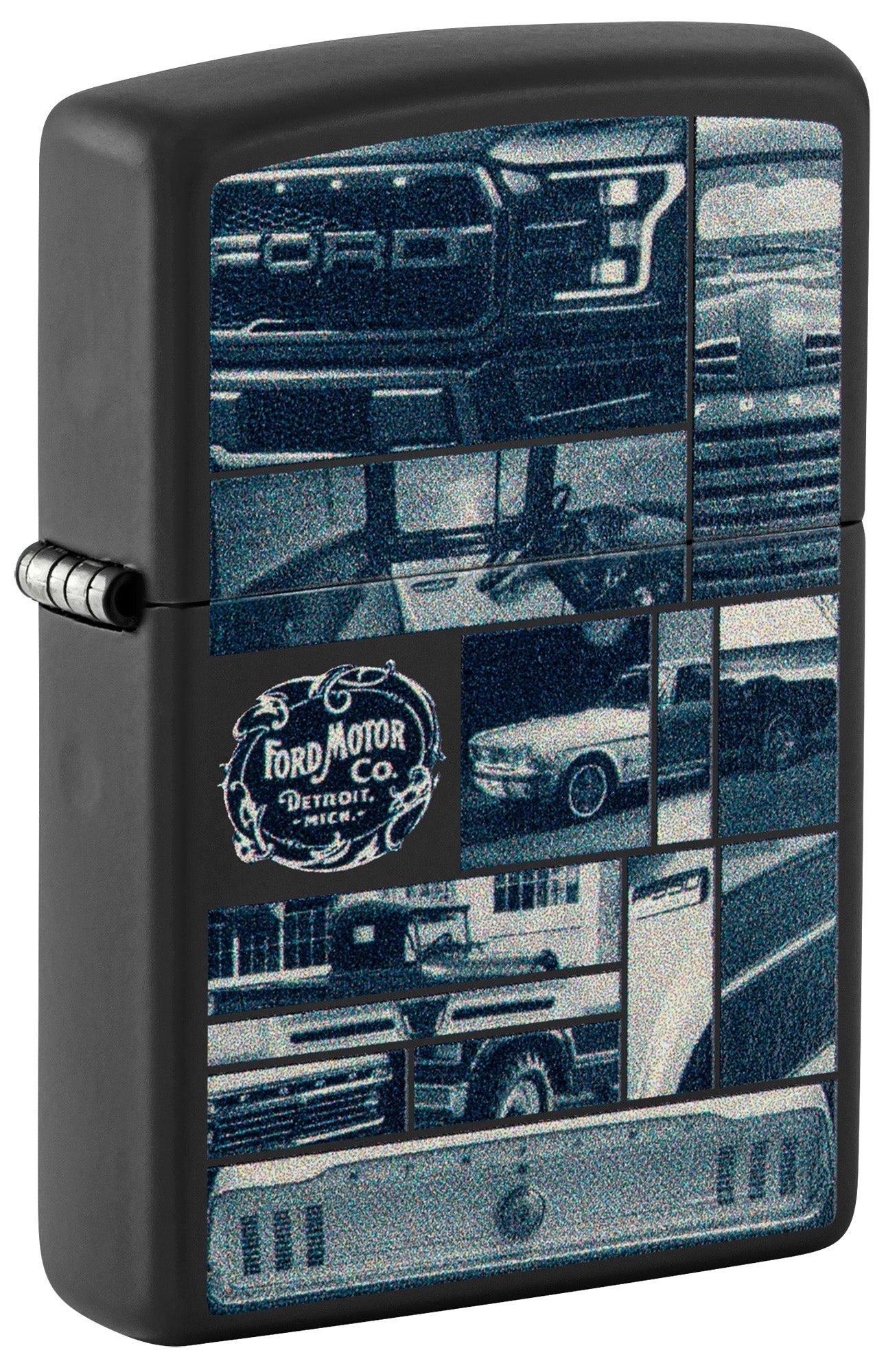 Zippo Lighter: Ford Motor Company Collage - Black Matte 81511