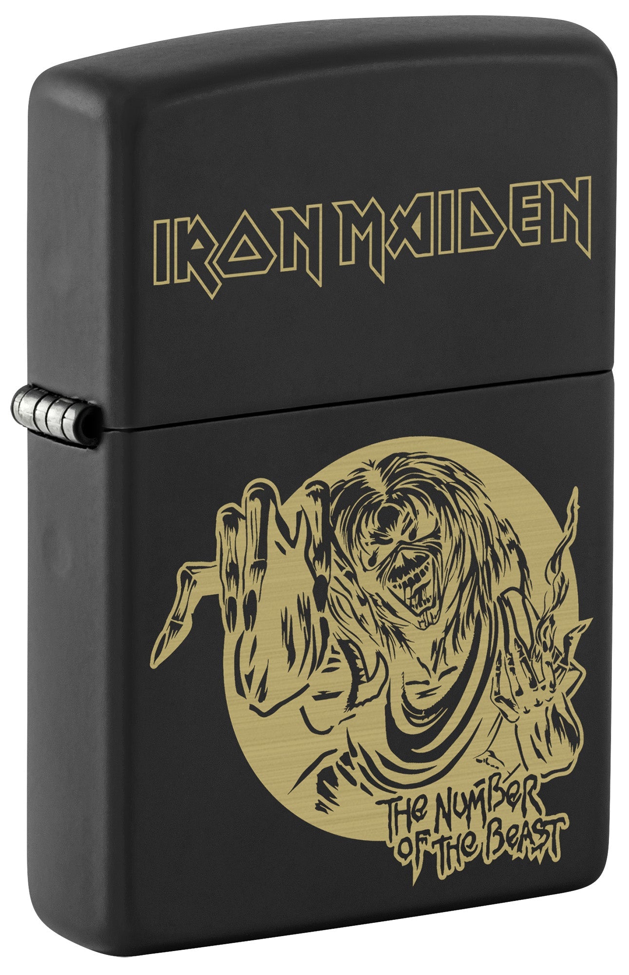 Zippo Lighter: Iron Maiden, The Number of the Beast, Engraved - Black Matte 81516