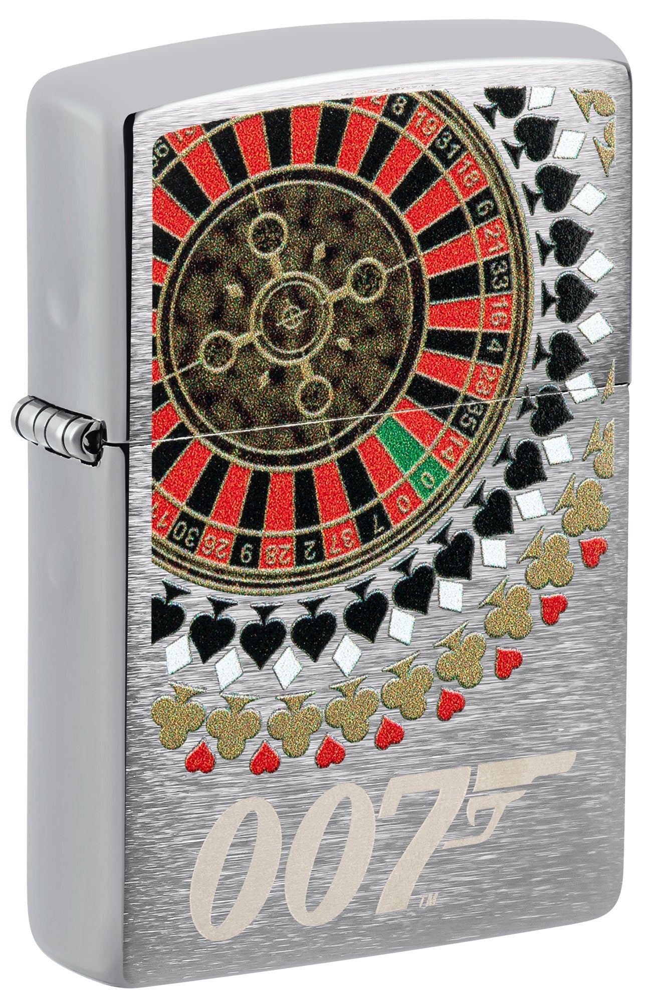 Zippo Lighter: James Bond, Roulette Wheel - Brushed Chrome 81519