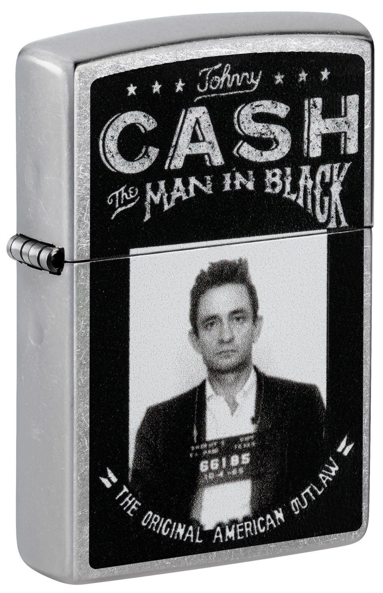 Zippo Lighter: Johnny Cash, The Man in Black - Street Chrome 81520