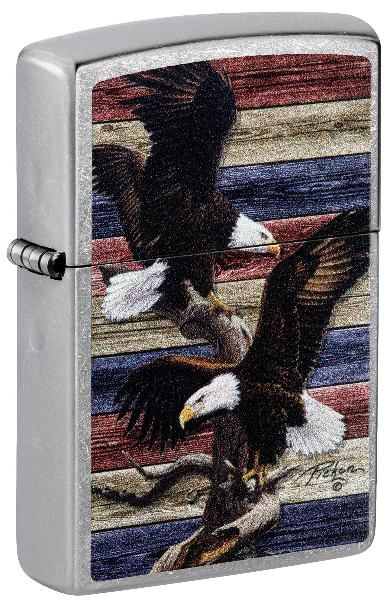 Zippo Lighter: Bald Eagles by Linda Picken - Street Chrome 81522