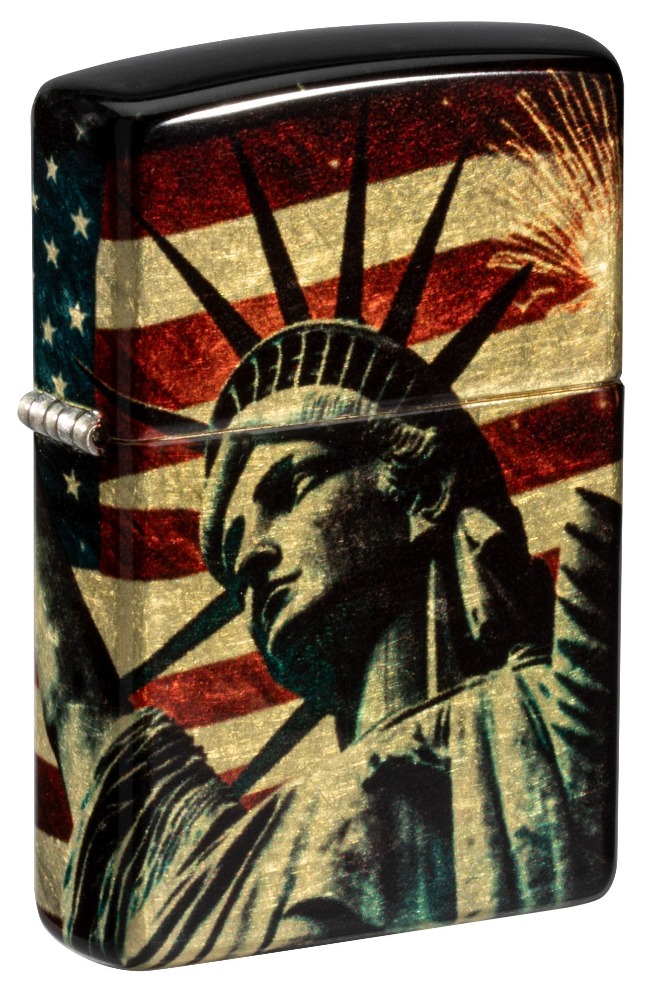 Zippo Lighter: Statue of Liberty and Fireworks - 540 Fusion 81557