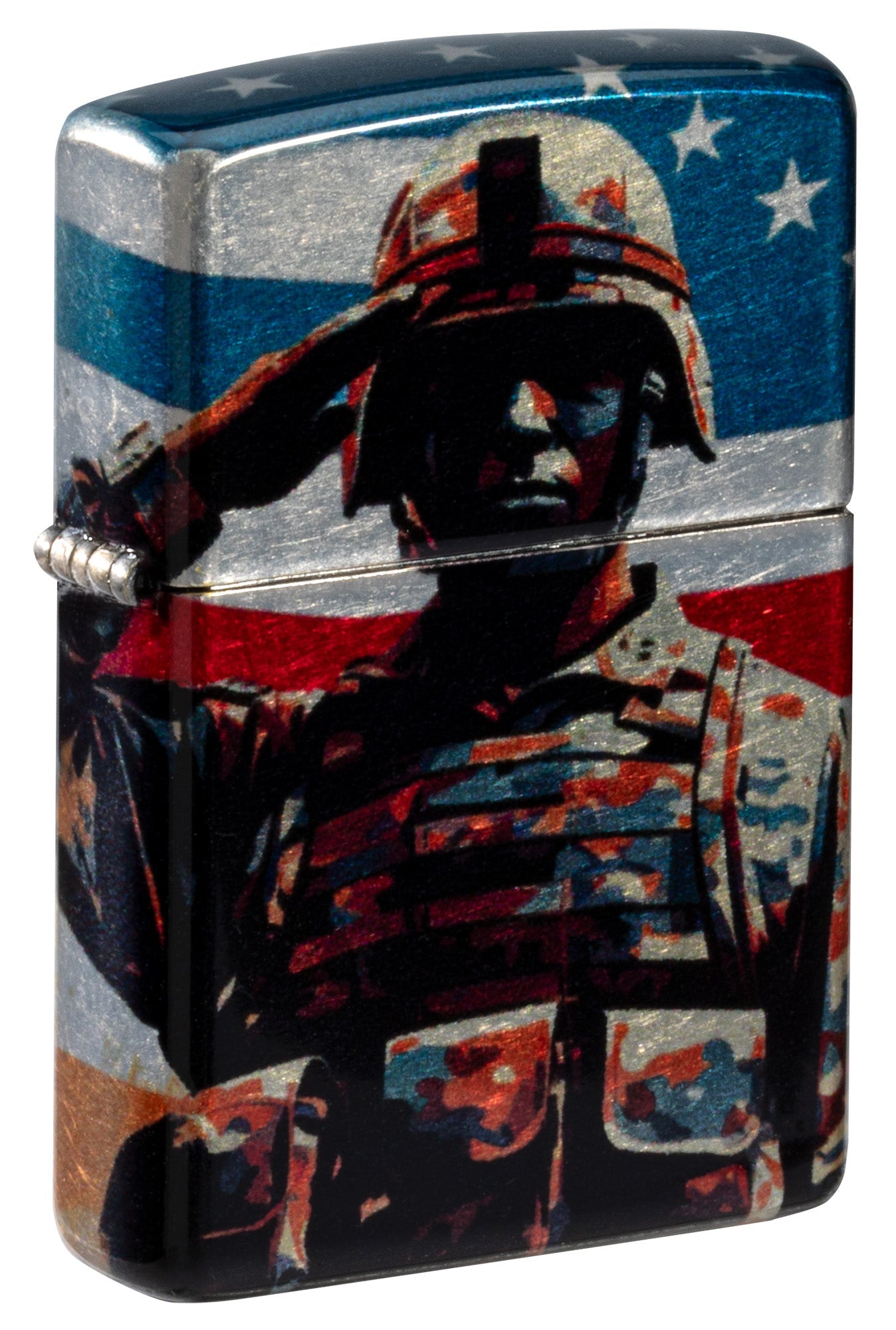 Zippo Lighter: American Soldier Saluting - 540 Fusion 81561