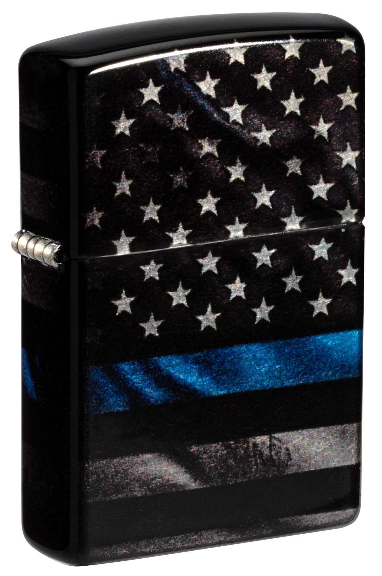 Zippo Lighter: Police Flag with Blue Line - 540 Fusion 81562