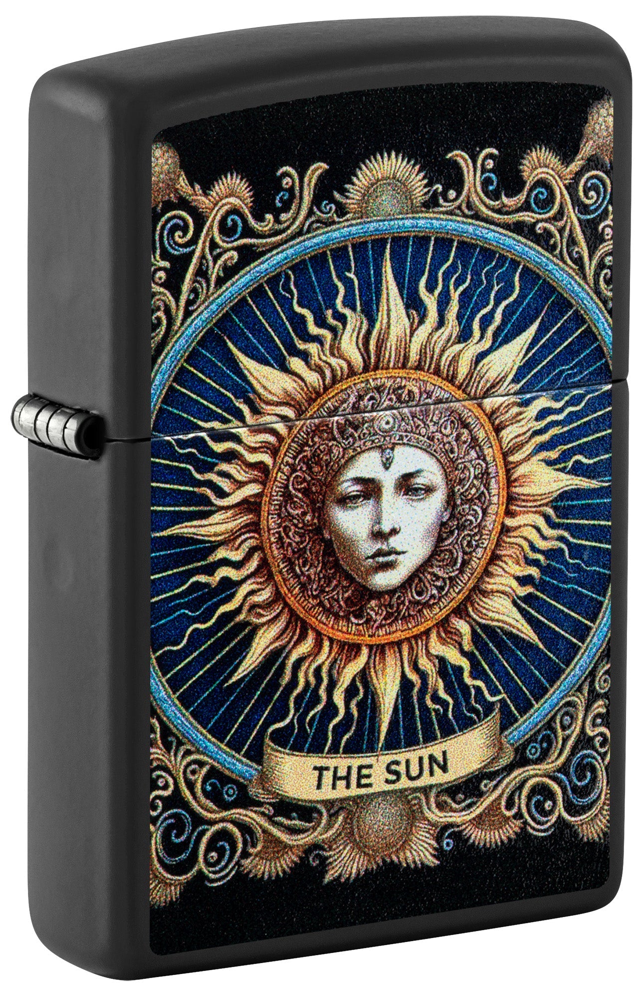 Zippo Lighter: The Sun Tarot Card - Black Matte 81573