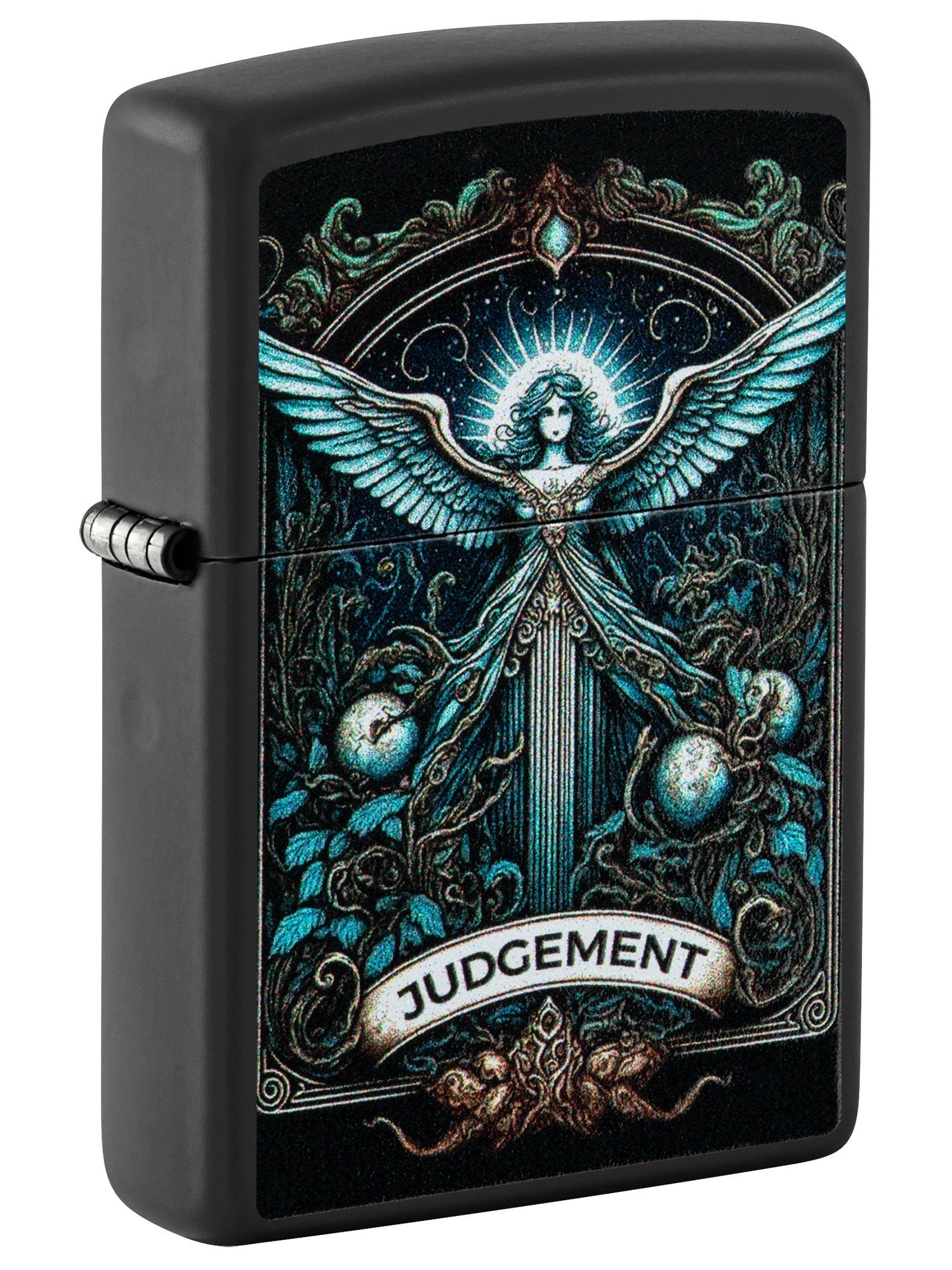 Zippo Lighter Judgement Tarot Card Black Matte 81575 Lucas Lighters