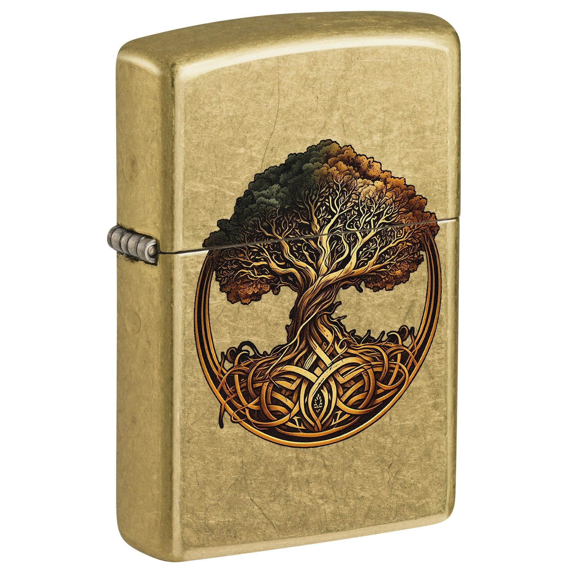 Zippo Lighter: Tree of Life - Street Brass 81636 – Lucas Lighters