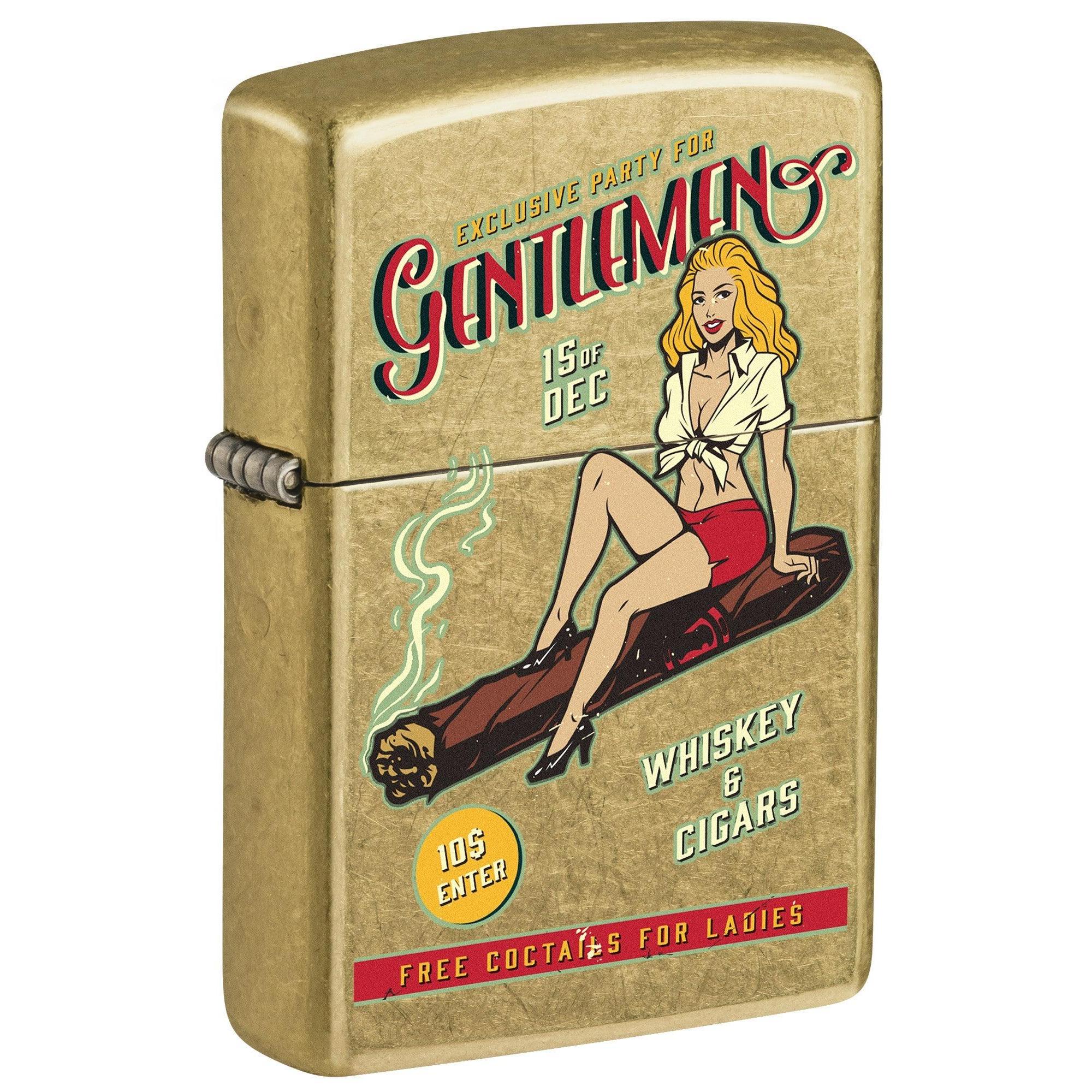 Zippo Lighter: Whiskey and Cigars Party, Pin-up Girl - Street 