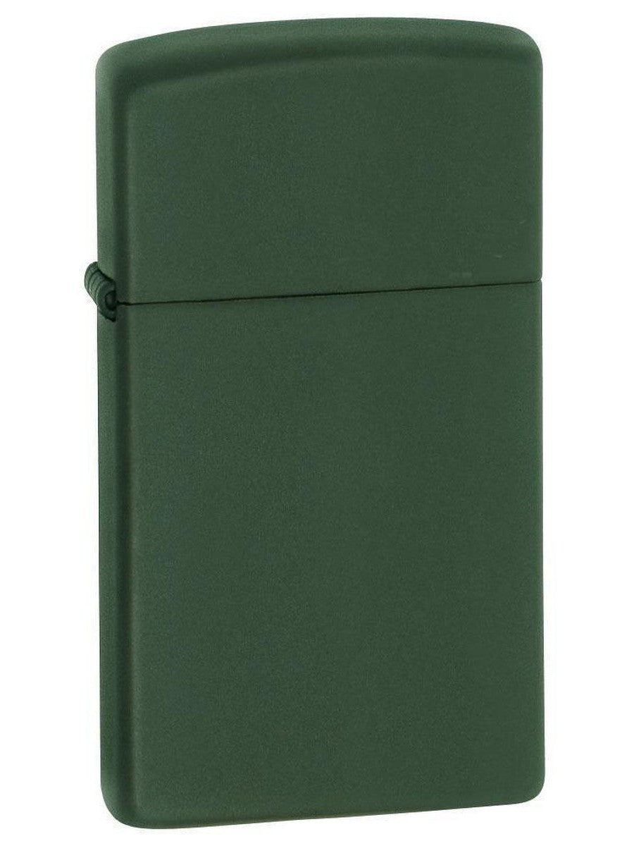 Zippo Lighter: Slim - Green Matte 1627 (1999364456563)