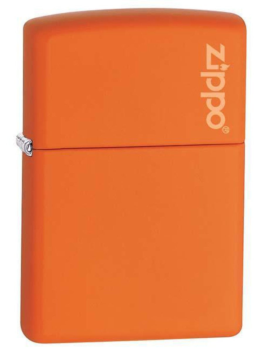 Zippo Lighter: Zippo Logo - Orange Matte 231ZL (1975637311603)