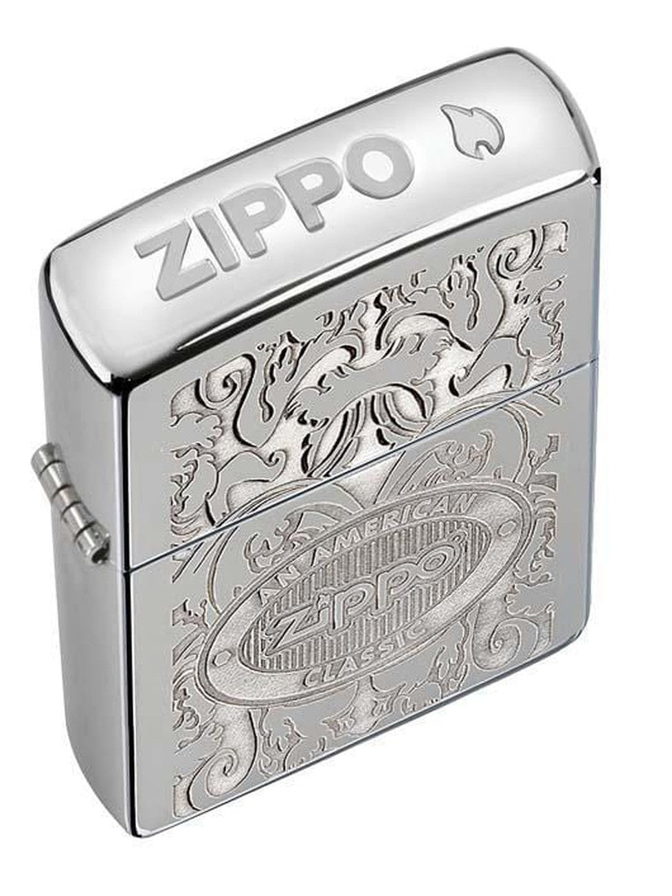 Zippo Pipe Lighter: American Classic, Crown Stamp - High Polish