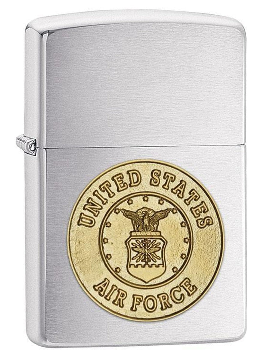 Zippo Lighter: Air Force Crest Emblem - Brushed Chrome 280AFC - Gear Exec (1975638556787)