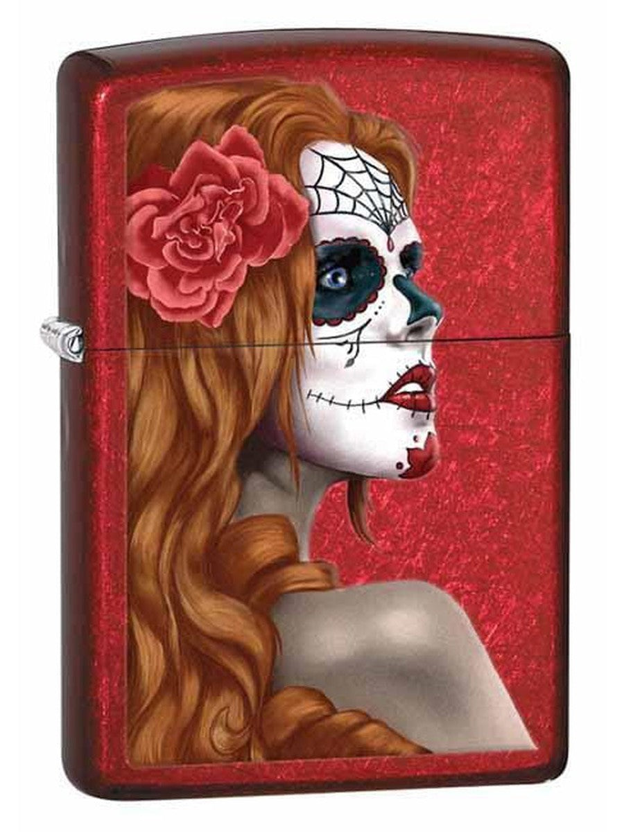 Zippo Lighter: Day of the Dead - Candy Apple Red 28830 - Gear Exec (1975526129779)
