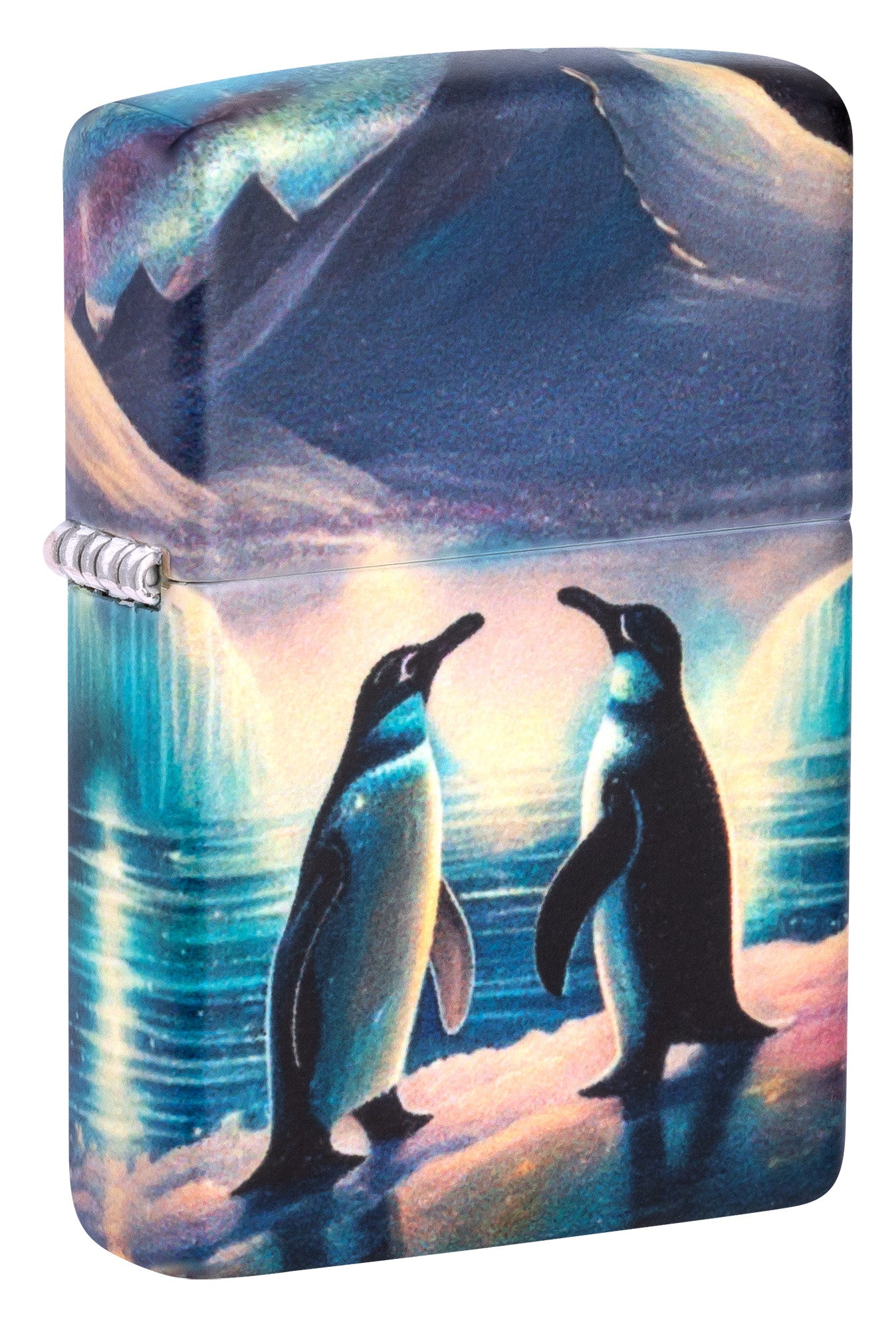Zippo Lighter: Arctic Penguins - Glow-in-the-Dark Green 46014