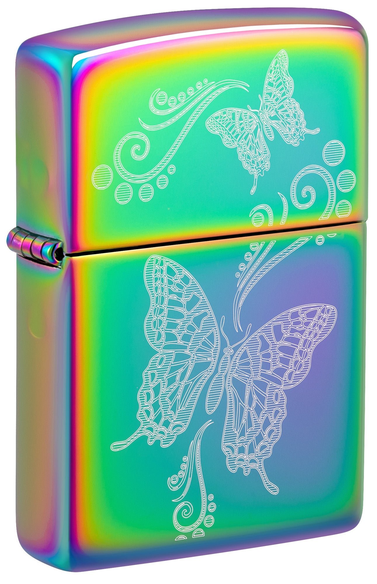 Zippo Lighter: Engraved Butterflies - Multi-Color 46125