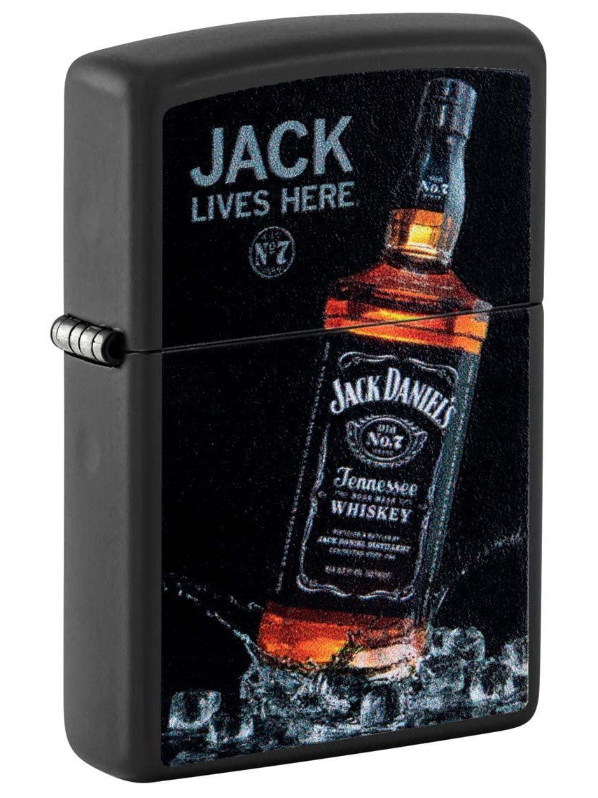Zippo Lighter Jack Daniel's Bottle Black Matte 48290 Lucas Lighters