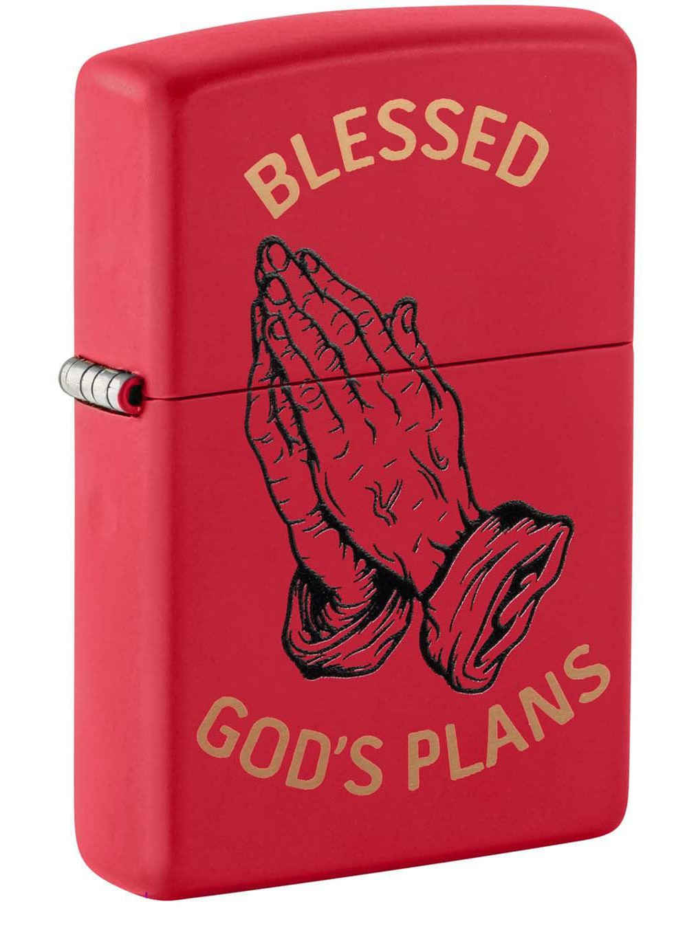 Zippo Lighter: Blessed, God's Plans - Red Matte 48530