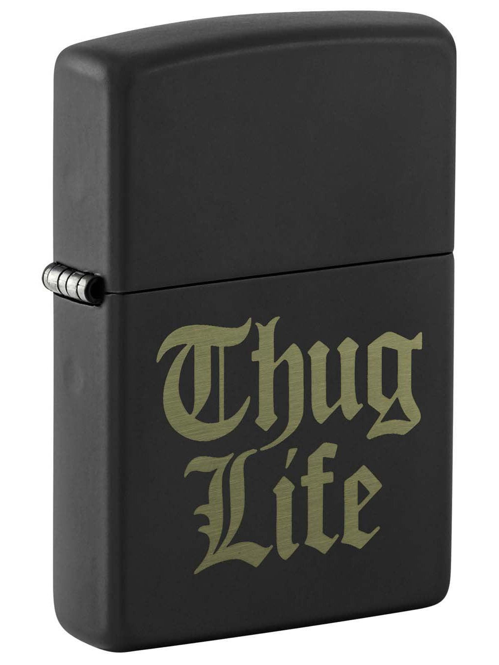 Zippo Lighter: Thug Life, Engraved - Black Matte 48545