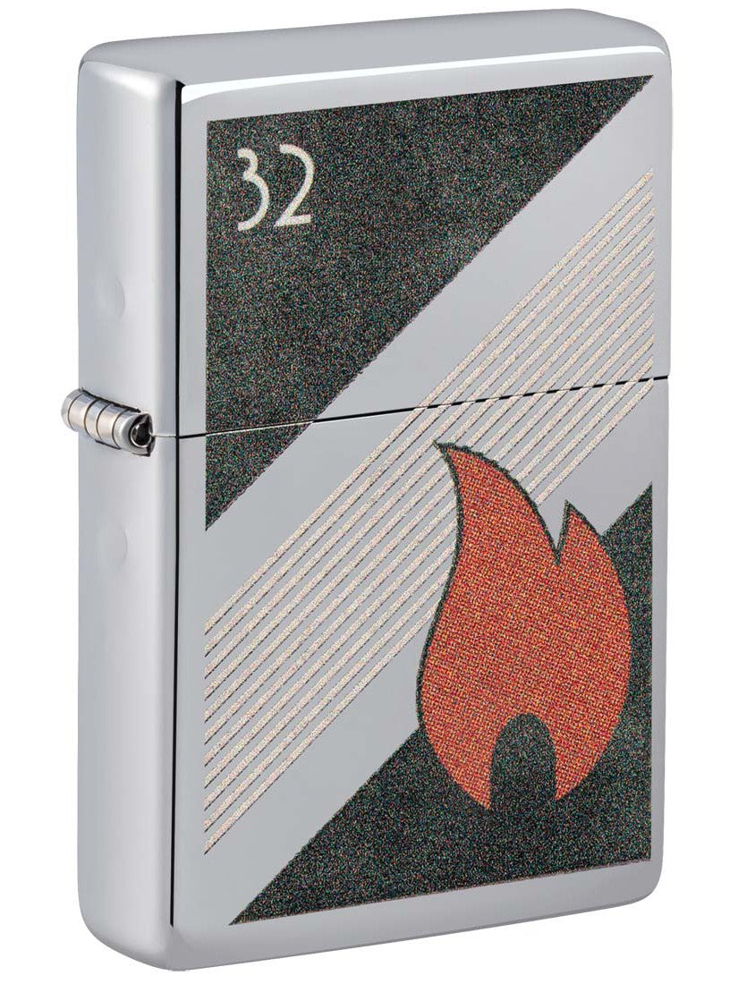 Zippo Lighter: Vintage Zippo Design - High Polish Chrome 48623