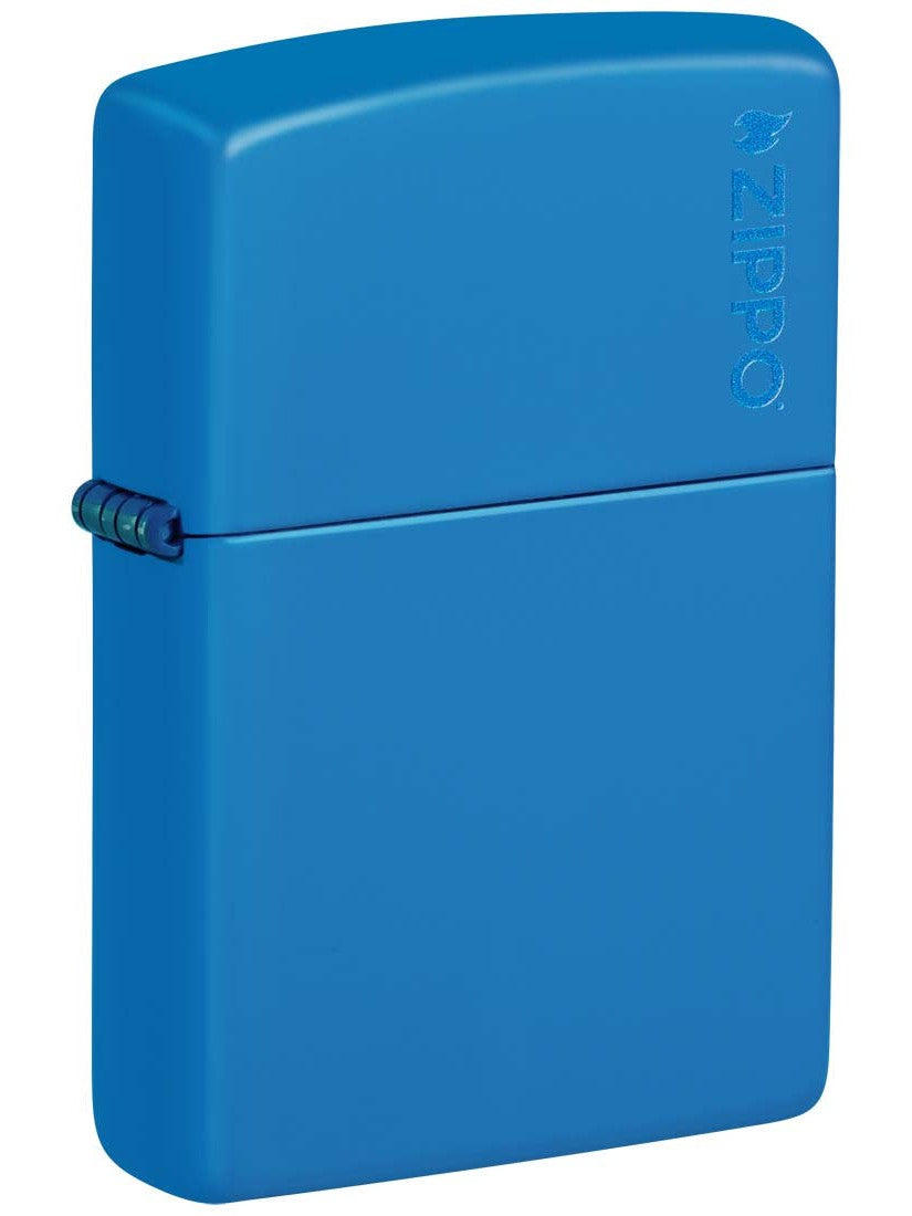 Zippo Lighter Zippo Logo Sky Blue Matte 48628ZL Lucas Lighters