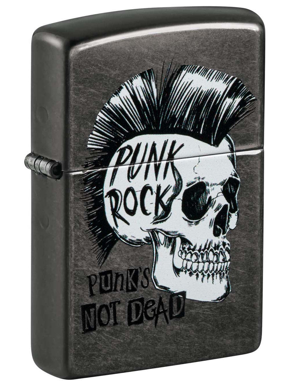 Zippo Lighter Punk Rock Skull Gray 48655 Lucas Lighters