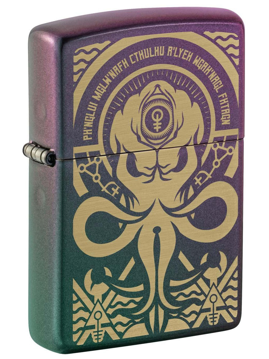 Zippo Lighter: Evil Design, Engraved - Iridescent 48671