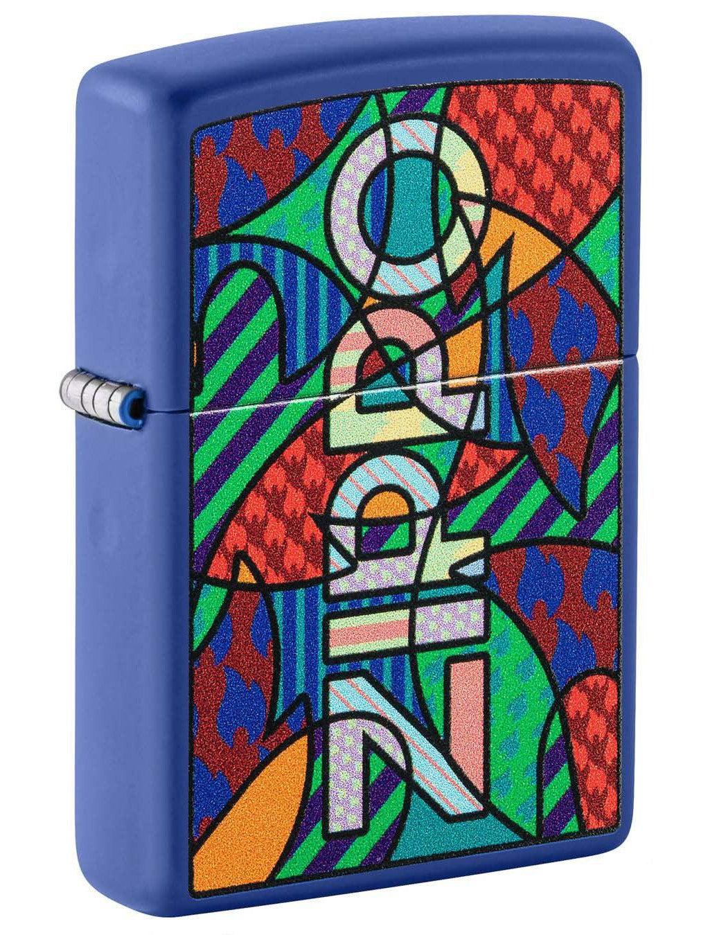 Zippo Lighter: Zippo Abstract Design - Royal Blue Matte 48707