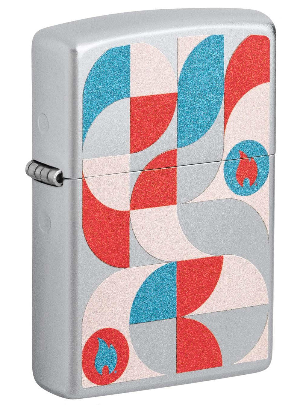 Zippo Lighter: Retro Zippo Design - Satin Chrome 48712