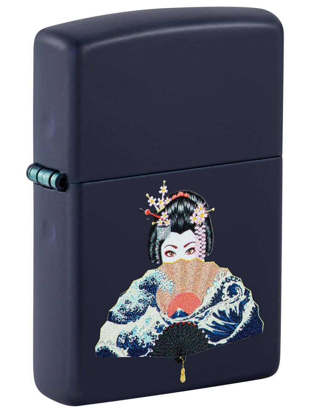Zippo Lighter: Japanese Geisha Girl - Navy Matte 48832