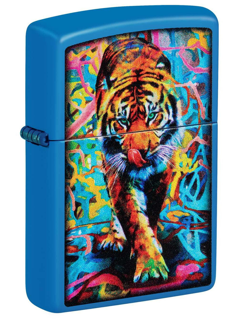 Zippo Lighter: Painted Tiger - Sky Blue Matte 48855