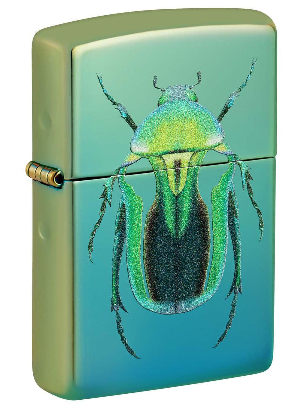 Zippo Lighter: Green Beetle - High Polish Teal 48860