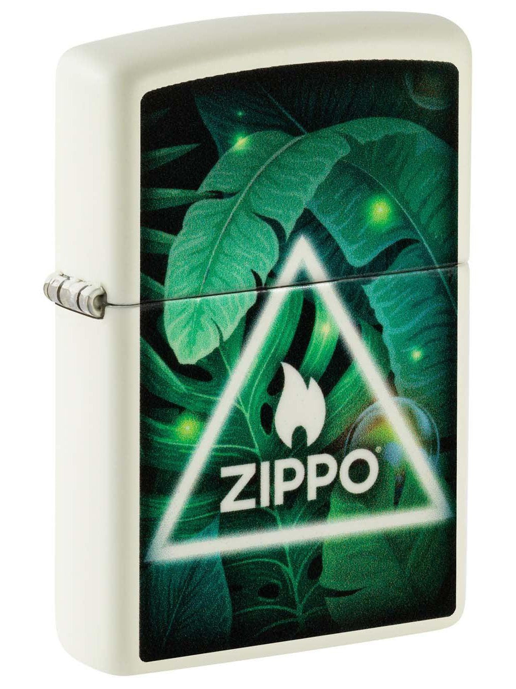 Zippo Lighter: Zippo Nature Design - Glow-in-the-Dark Green 48875