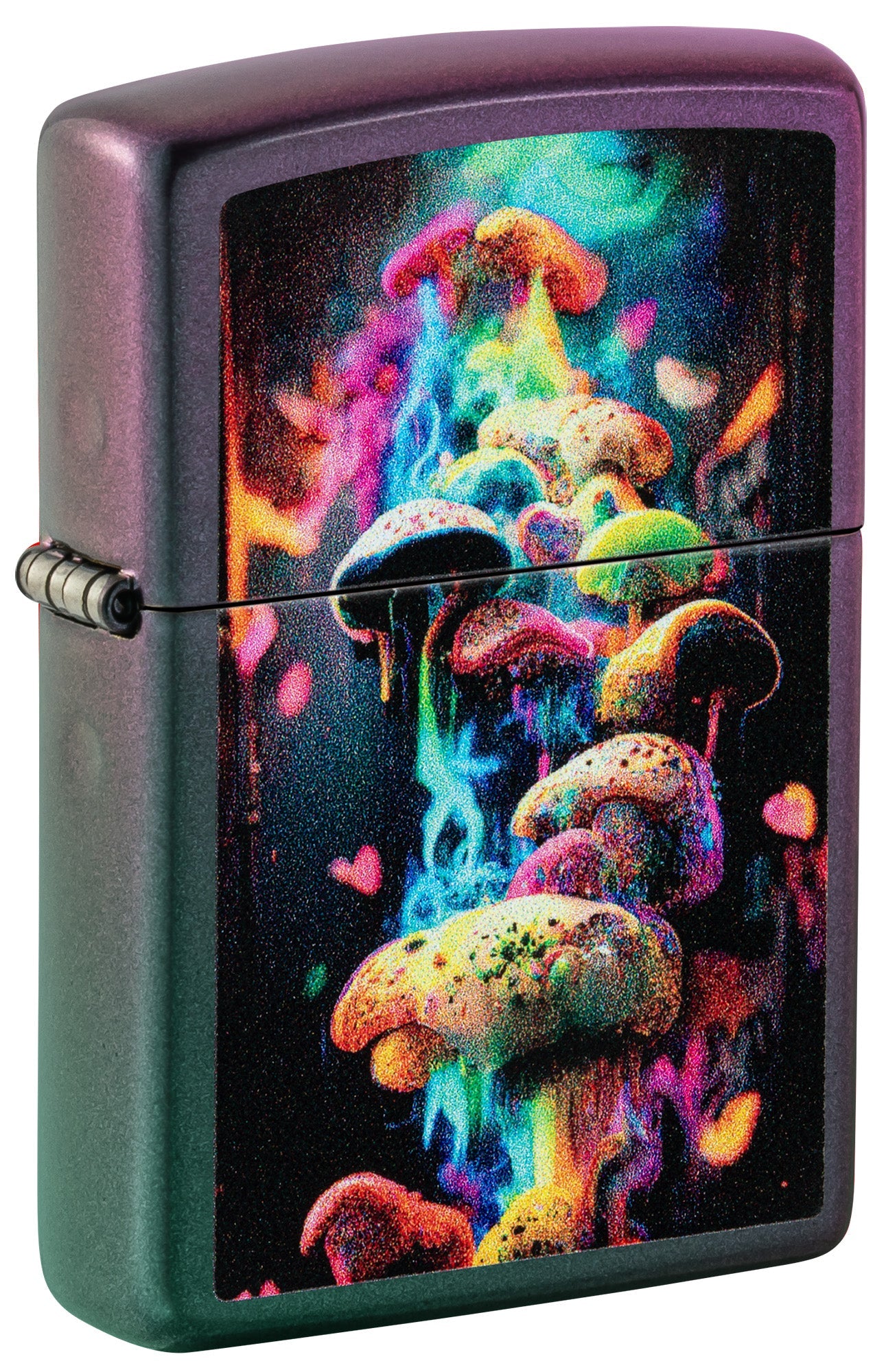 Zippo Lighter: Colorful Mushrooms - Iridescent 48929
