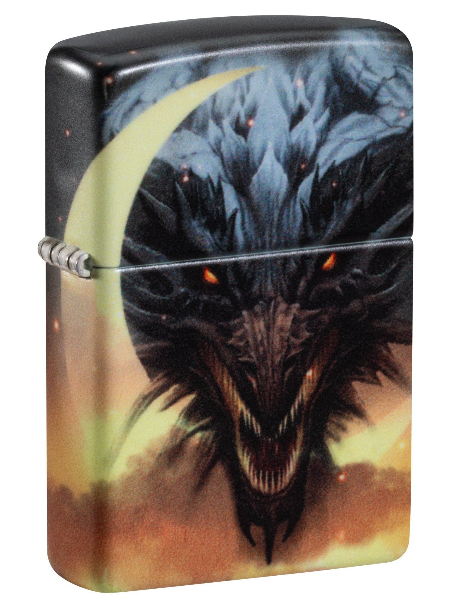 Zippo Lighter: Dragon with Moon - Glow-in-the-Dark Green 48934