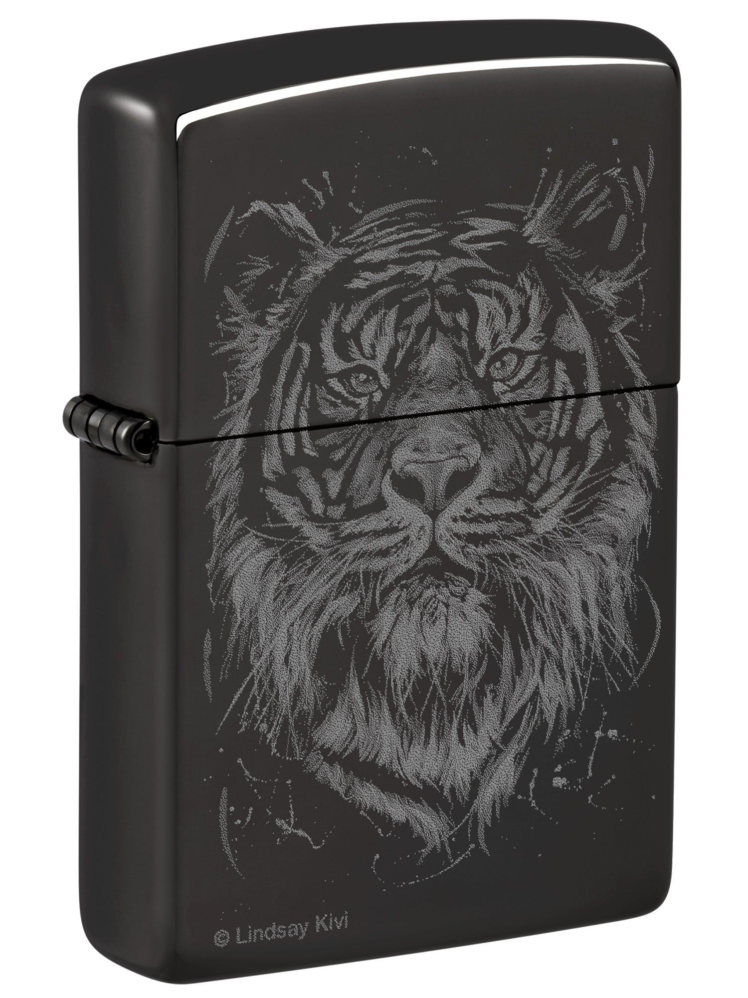 Zippo Lighter: The Big Cat by Lindsay Kivi - High Polish Black 48935