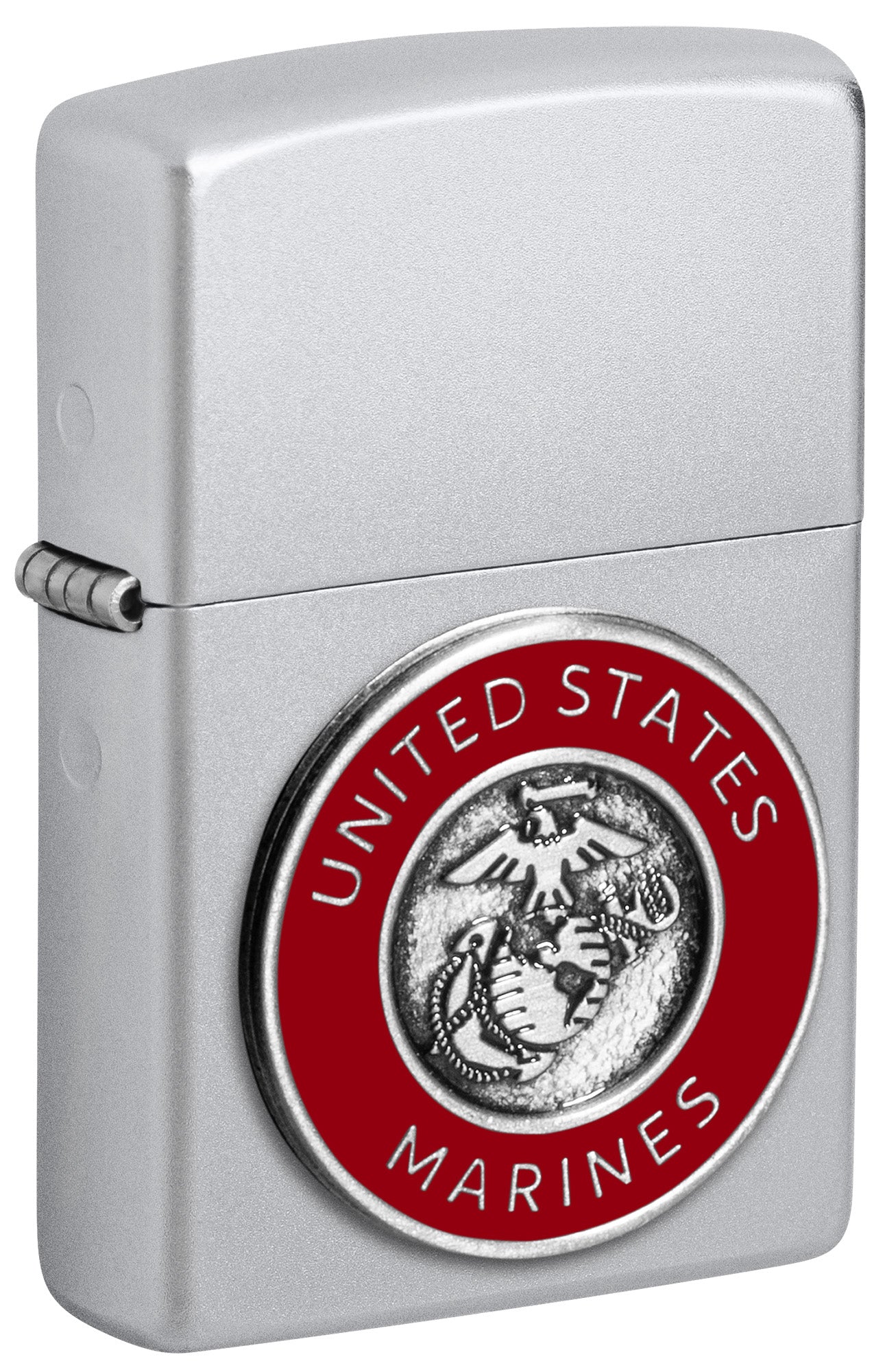 Zippo Lighter: United States Marines Emblem - Satin Chrome 48974